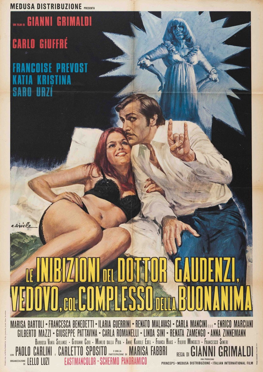 Le inibizioni del dottor Gaudenzi, vedovo col complesso della buonanima - Manifesto 1