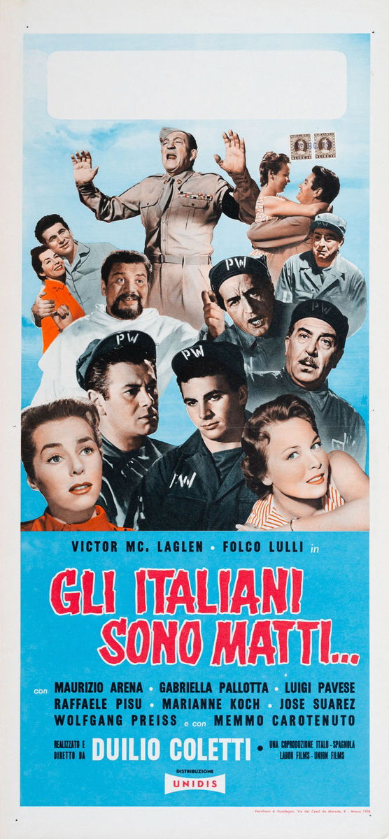 The Italians They Are Crazy - Lobby Card 1