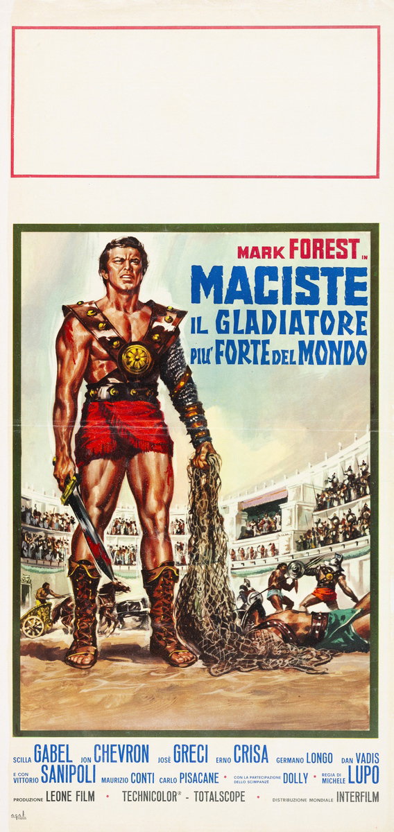 Locandina 2 for the film Colossus of the Arena (1962), painted by Renato Casaro (Renè)