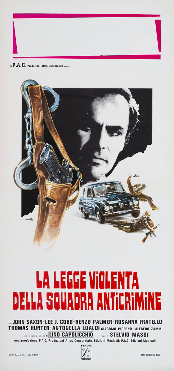 Locandina 2 for the film Cross Shot (1976), painted by Studio E2 (Sciotti-Tarantelli)