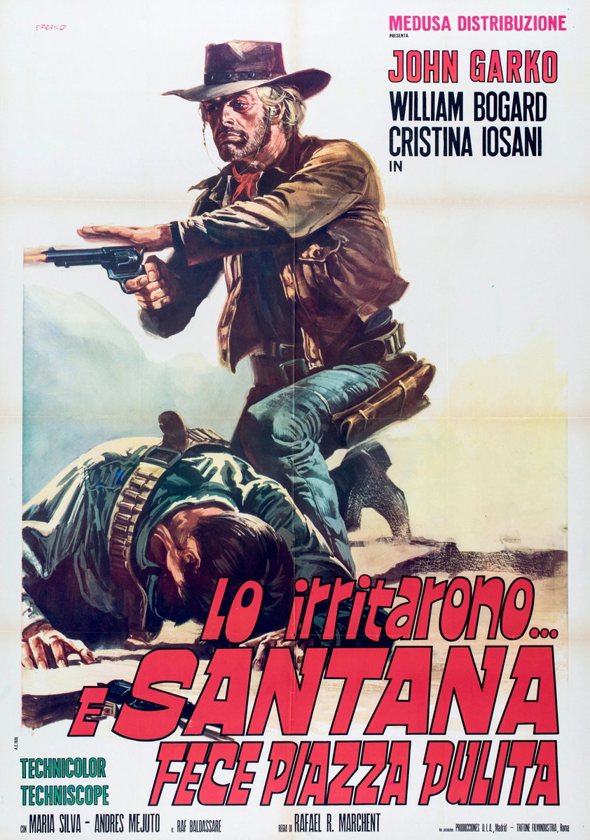 Poster 2 for the film Sartana Kills Them All (1970), painted by Franco Picchioni