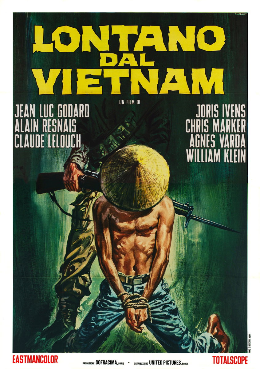 Manifesto 2 per il film Lontano dal Vietnam (1967), dipinto da Renato Casaro (Renè)