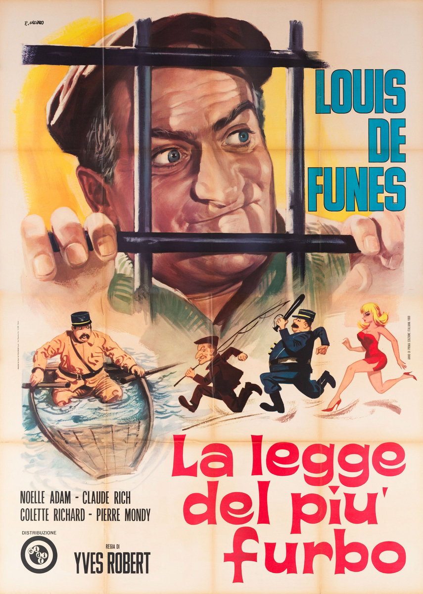 Manifesto 2 per il film La legge del più furbo (1958), dipinto da Renato Casaro (Renè)