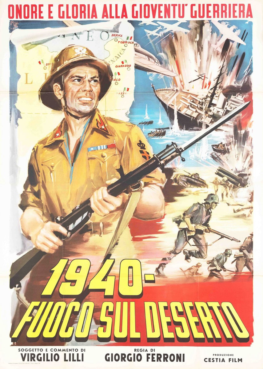Poster 2 for the film 1940 - Fuoco sul deserto (1958)