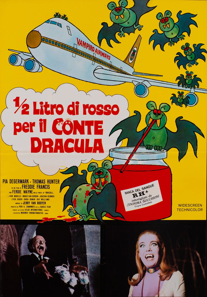 Manifesto 3 per il film 1/2 litro di rosso per il conte Dracula (1971)
