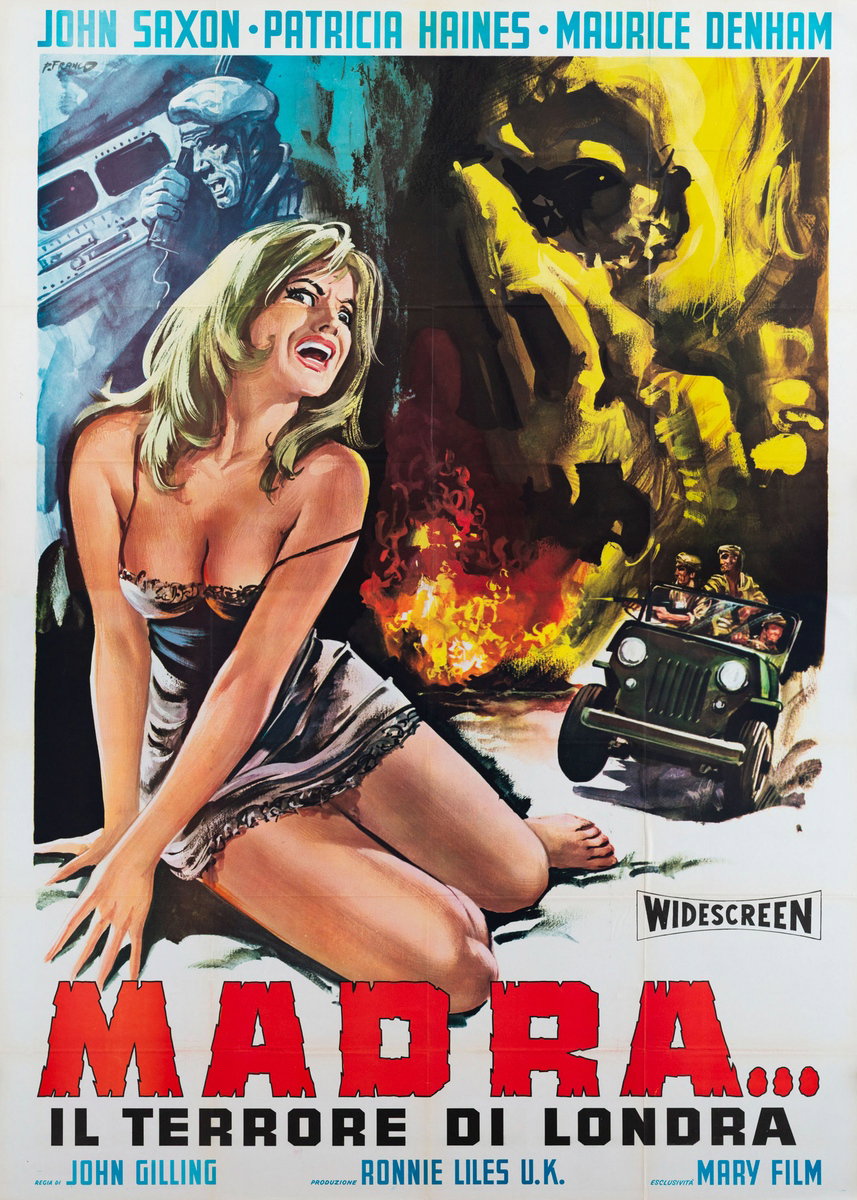 Poster 2 for the film The Night Caller (1965), painted by Franco Picchioni