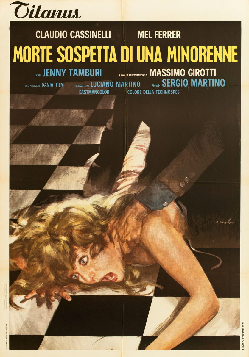 Poster 2 for the film The Suspicious Death of a Minor (1975), painted by Averardo Ciriello