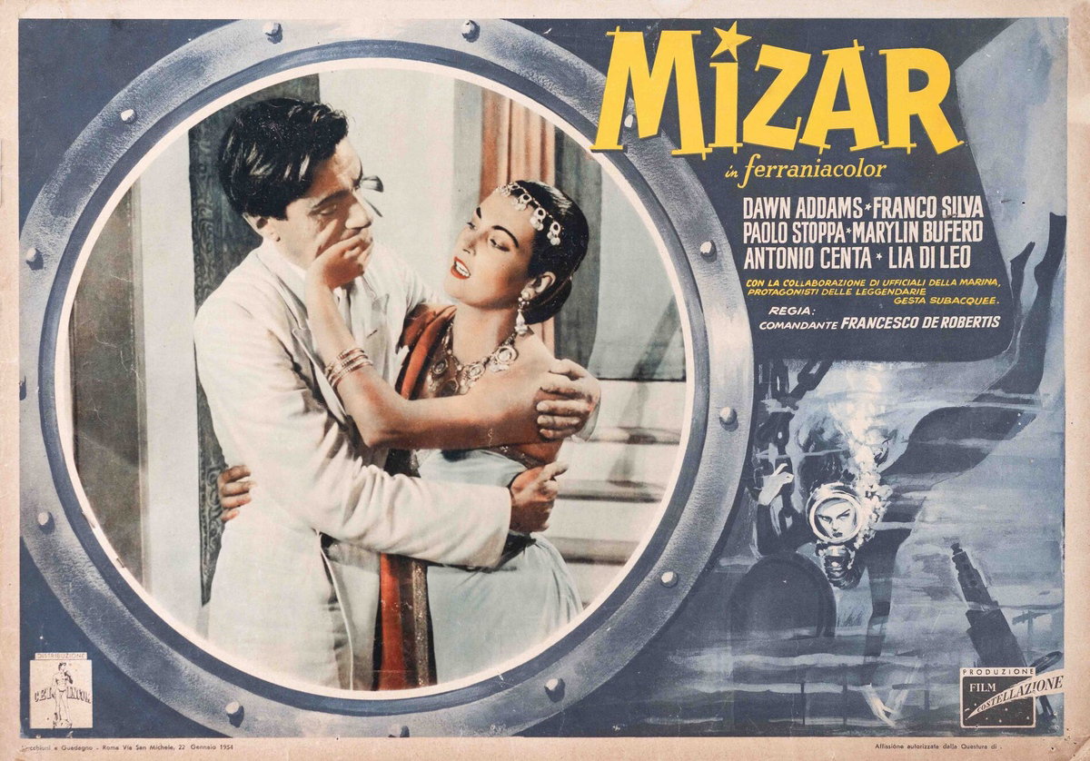 Fotobusta 2 per il film Mizar - Sabotaggio in Mare (1954)