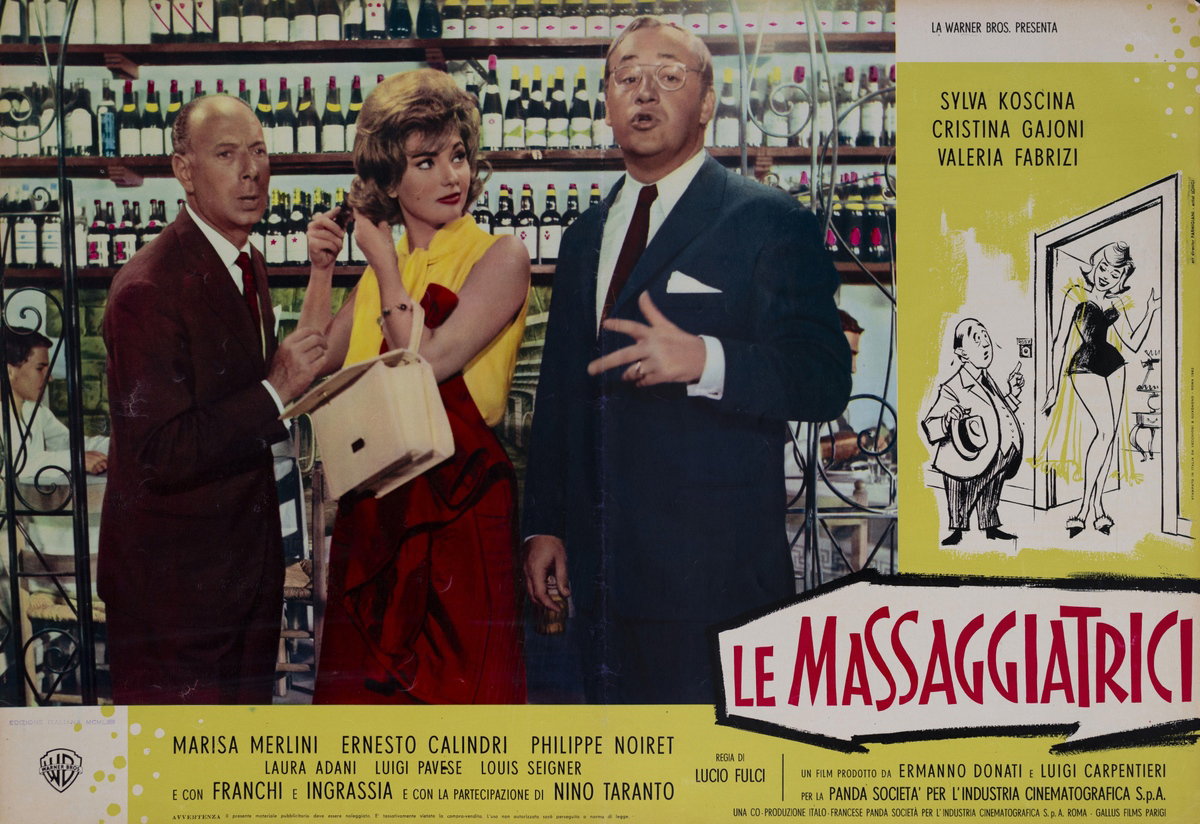 Lobby Card 2 for the film The Masseuses (1962), painted by Carlantonio Longi