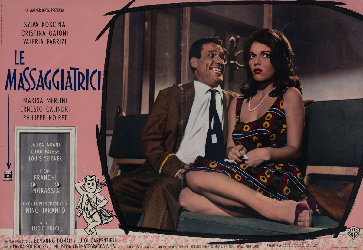Lobby Card 4 for the film The Masseuses (1962), painted by Carlantonio Longi