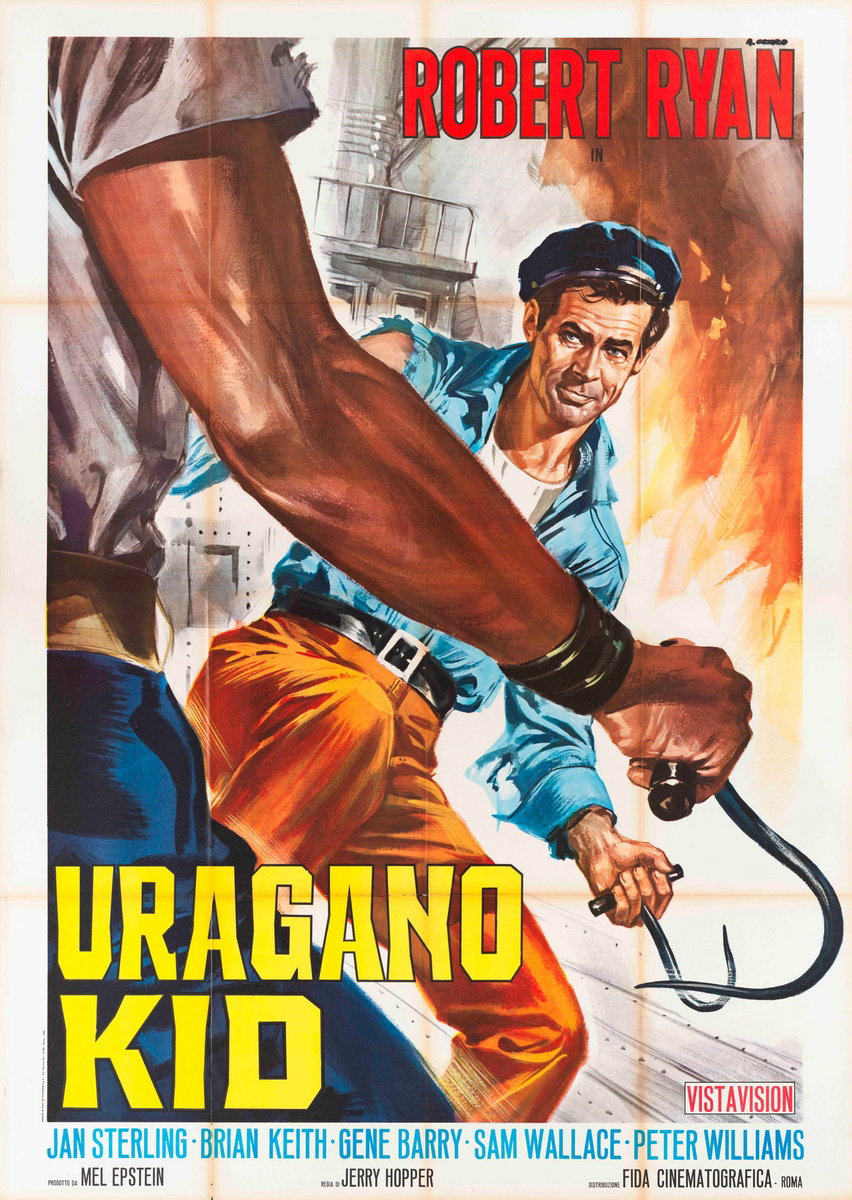 Manifesto 4 per il film Nei mari dell'Alaska (1954), dipinto da Renato Casaro (Renè)
