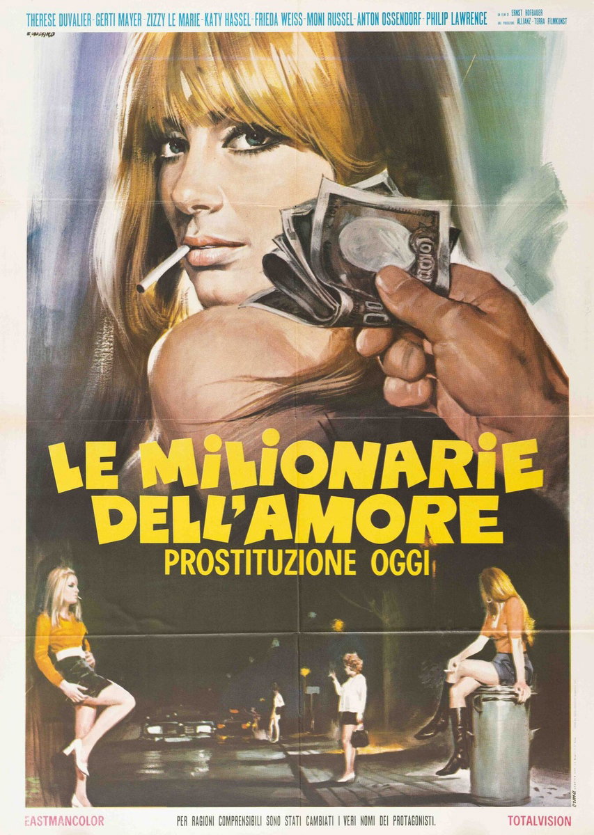Poster 2 for the film Prostitution heute (1970), painted by Renato Casaro (Renè)