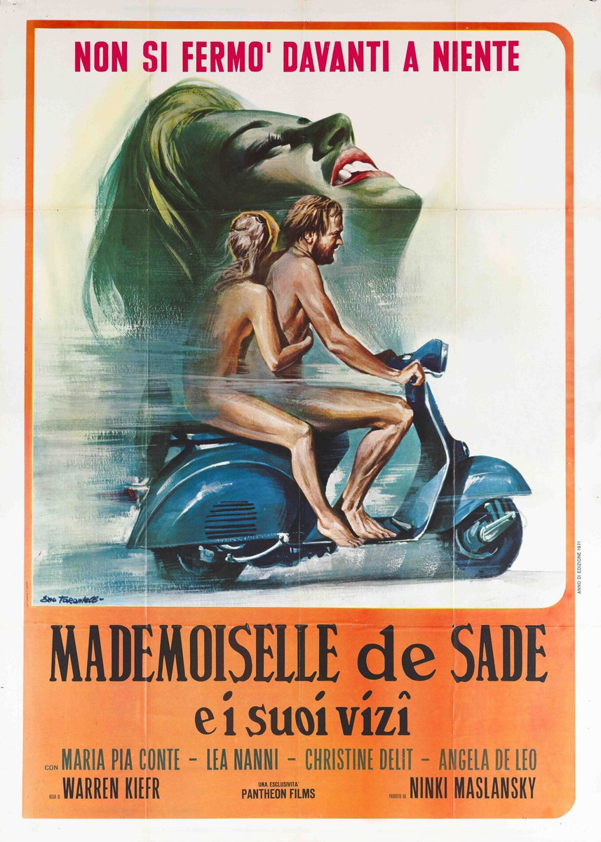 Manifesto 2 per il film Mademoiselle de Sade e i suoi vizi (1972)