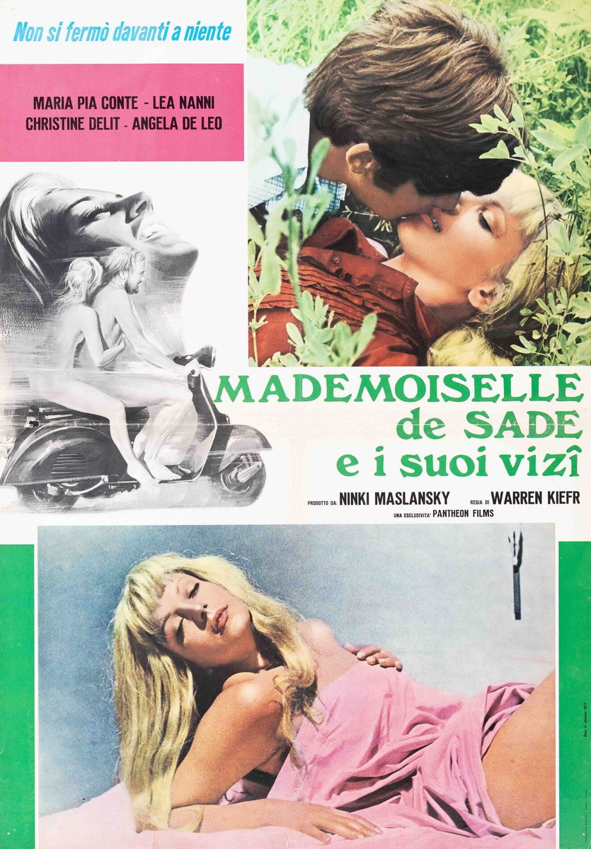Manifesto 3 per il film Mademoiselle de Sade e i suoi vizi (1972)