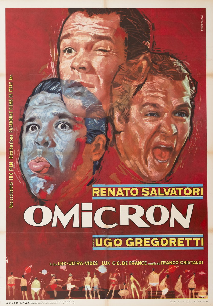 Poster 2 for the film Omicron (1963), painted by Piero Ermanno Iaia
