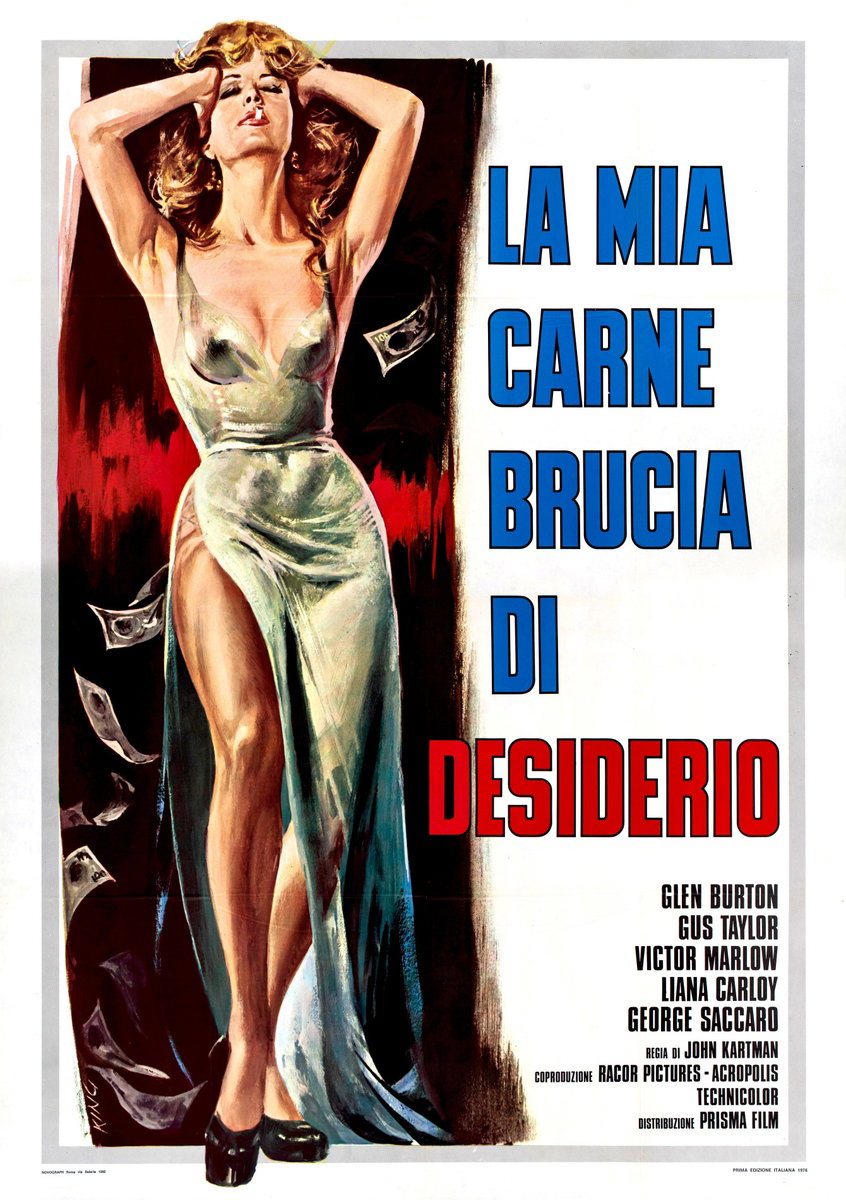 Manifesto 2 per il film La mia carne brucia di desiderio (1975)
