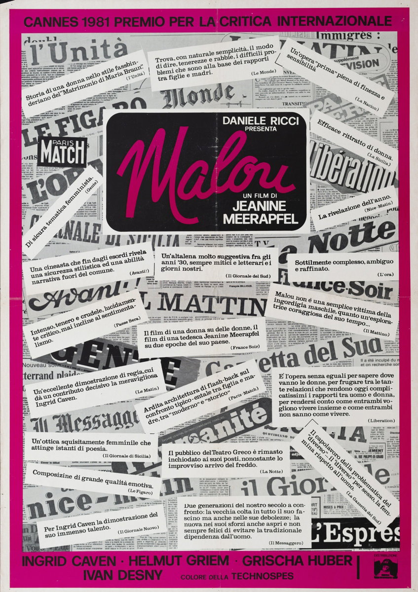 Poster 3 for the film Malou (1981)