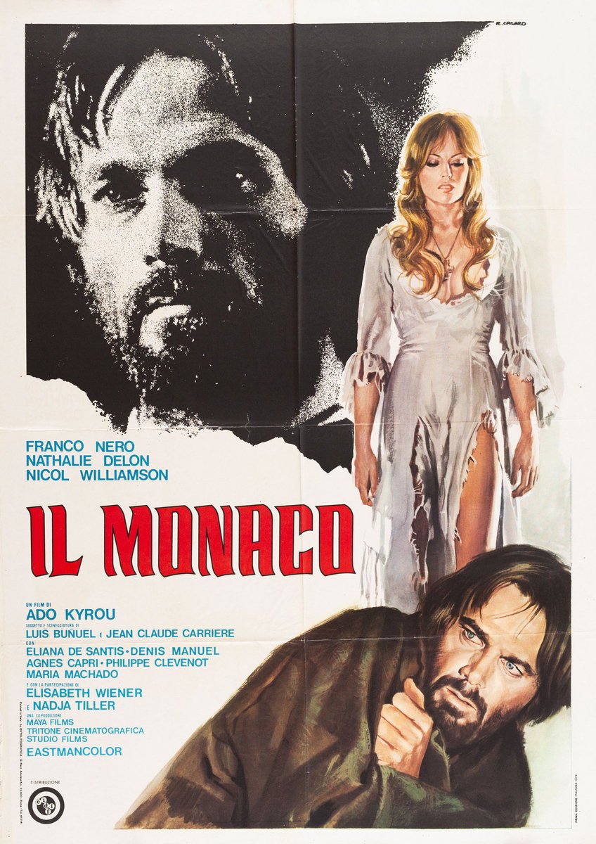 Manifesto 2 per il film Il monaco (1972), dipinto da Renato Casaro (Renè)