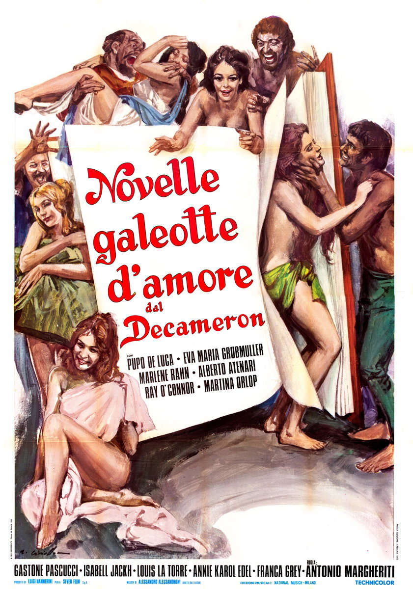 Manifesto 2 per il film Novelle galeotte d'amore (1972), dipinto da Averardo Ciriello