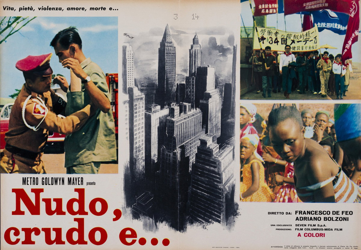 Fotobusta 9 per il film Nudo, crudo e... (1964), dipinto da Arnaldo De Amicis (Aldo)