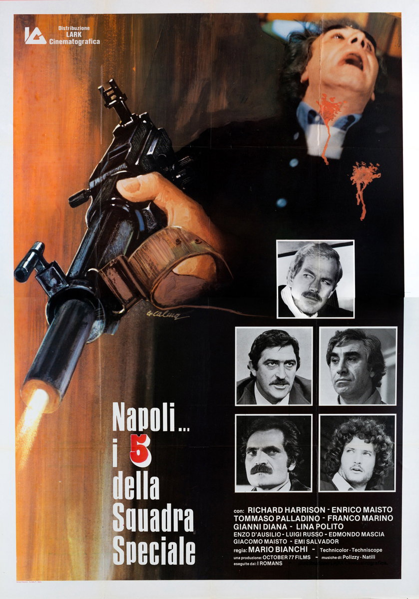 Poster 2 for the film Napoli... i 5 della squadra speciale (1979), painted by Giancarlo Calma