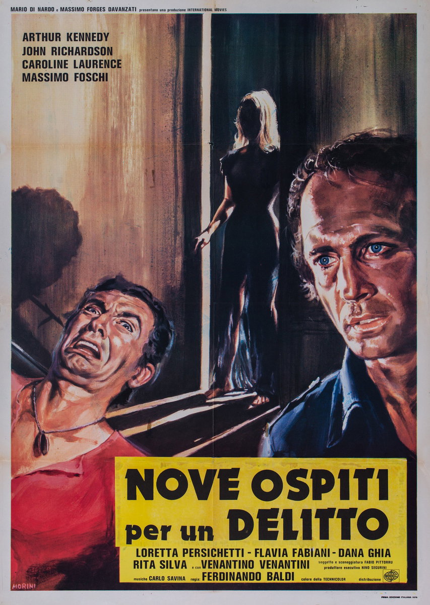Nove ospiti per un delitto - Manifesto 2