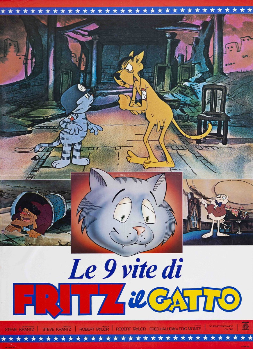 Manifesto 2 per il film Le nove vite di Fritz il gatto (1974)