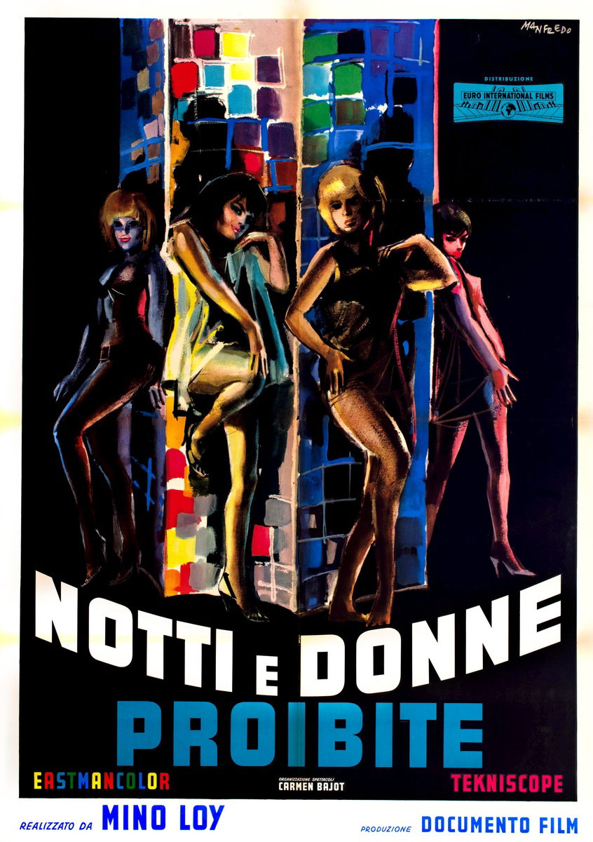 Manifesto 2 per il film Notti e donne proibite (1963), dipinto da Acerbo Manfredo