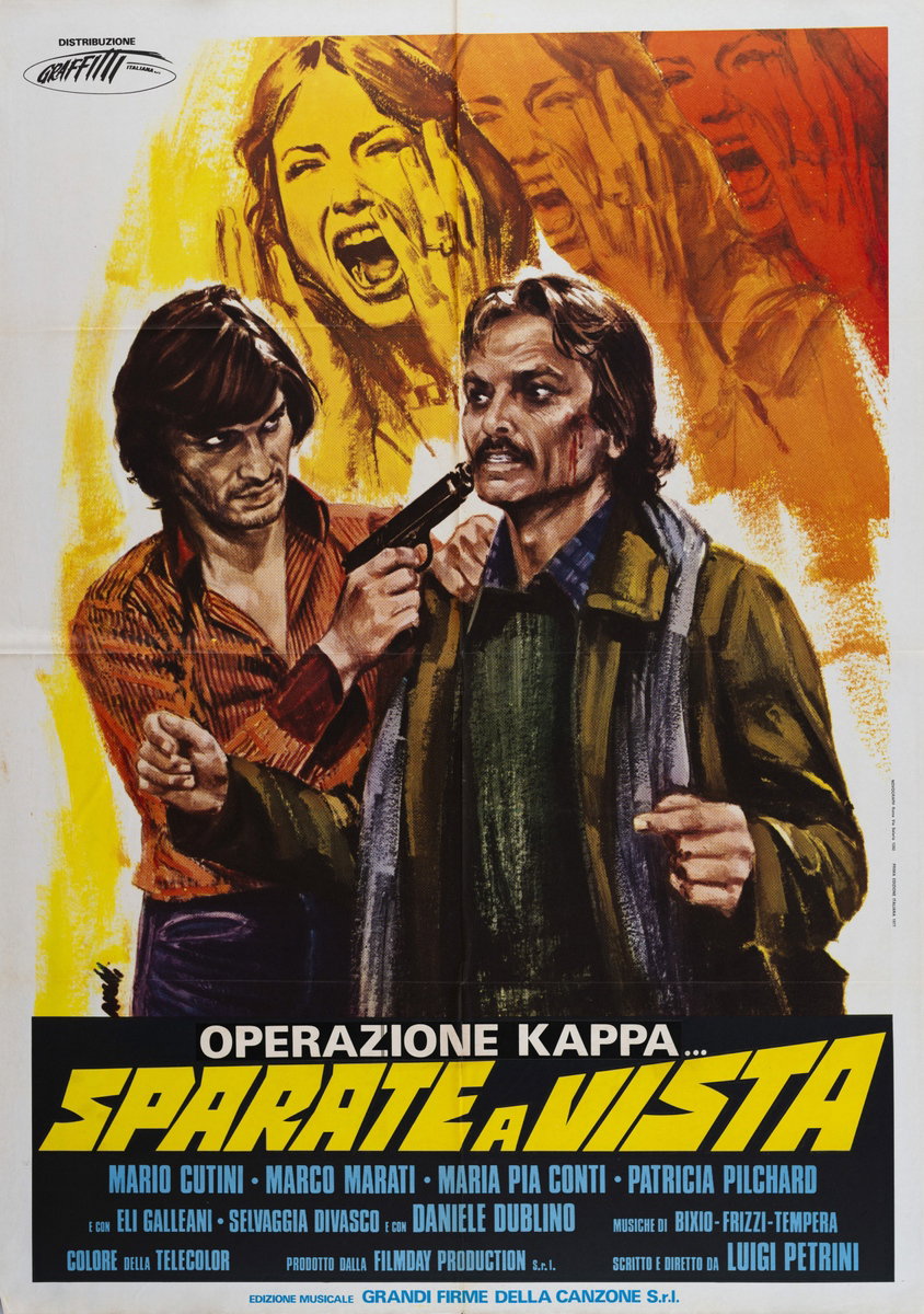 Poster 2 for the film Day of Violence (1977), painted by Agatino Avelli