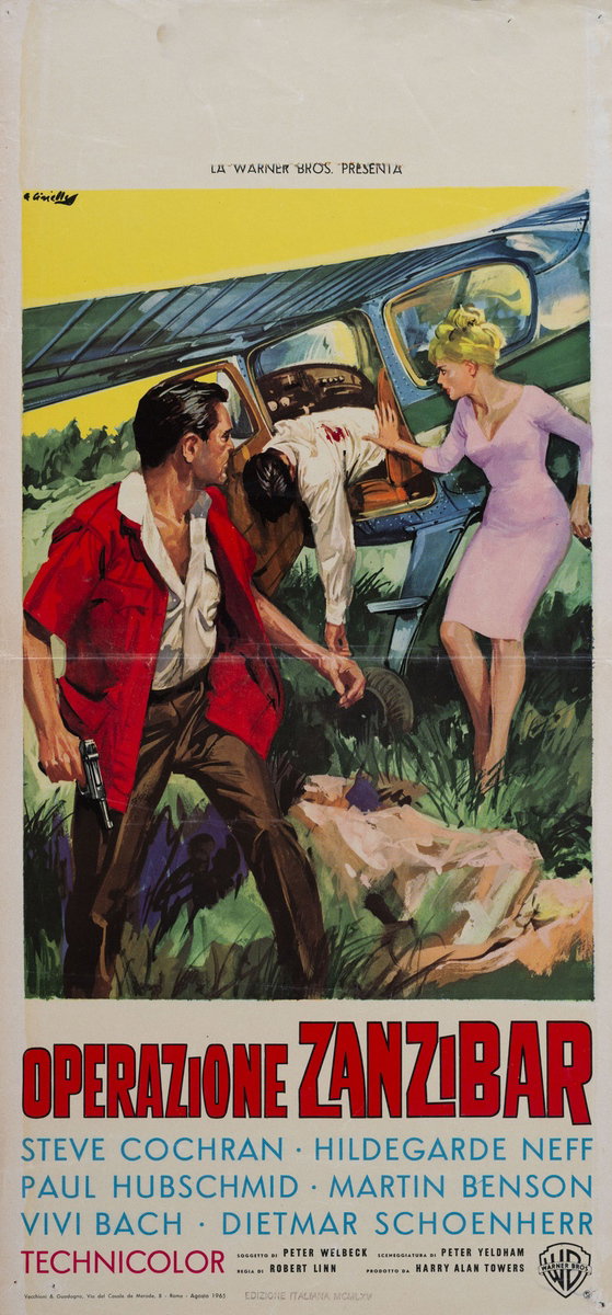 Locandina 2 per il film Operazione Zanzibar (1964), dipinto da Averardo Ciriello