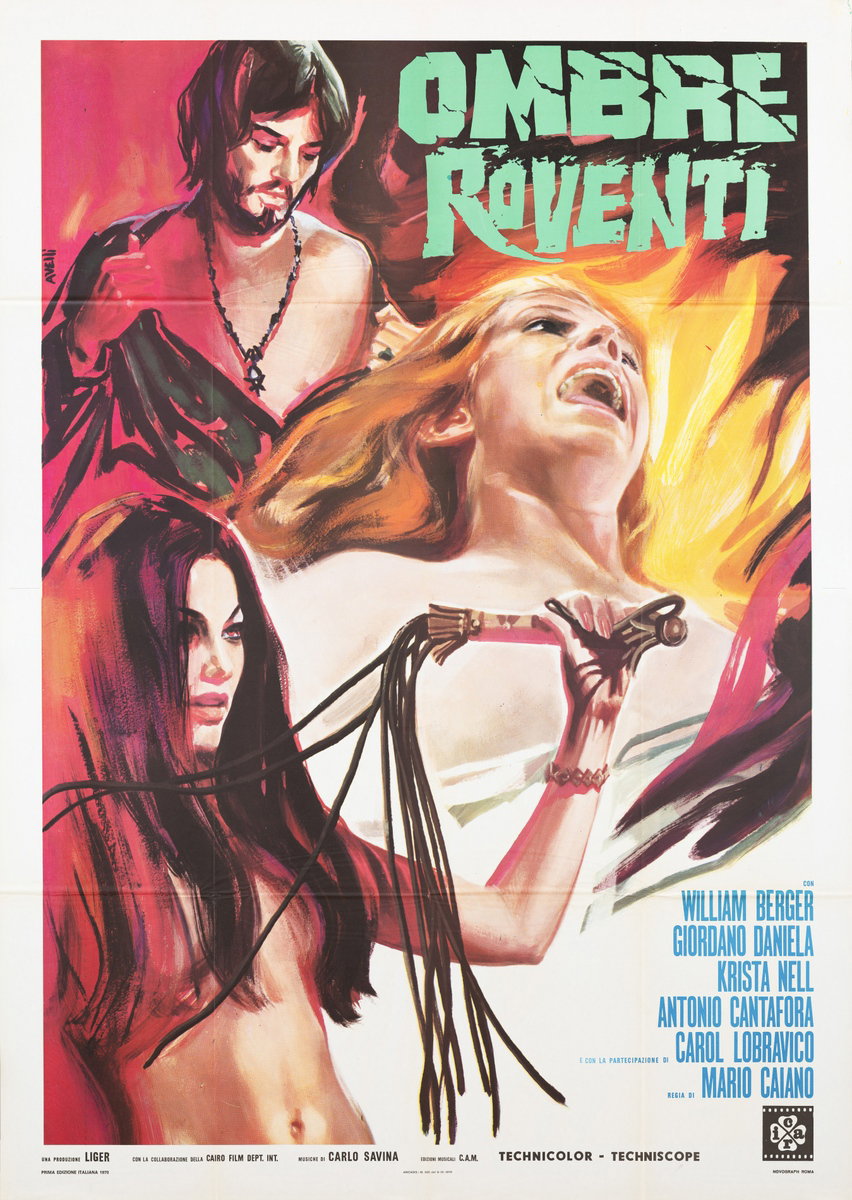 Manifesto 2 per il film Ombre roventi (1970), dipinto da Agatino Avelli