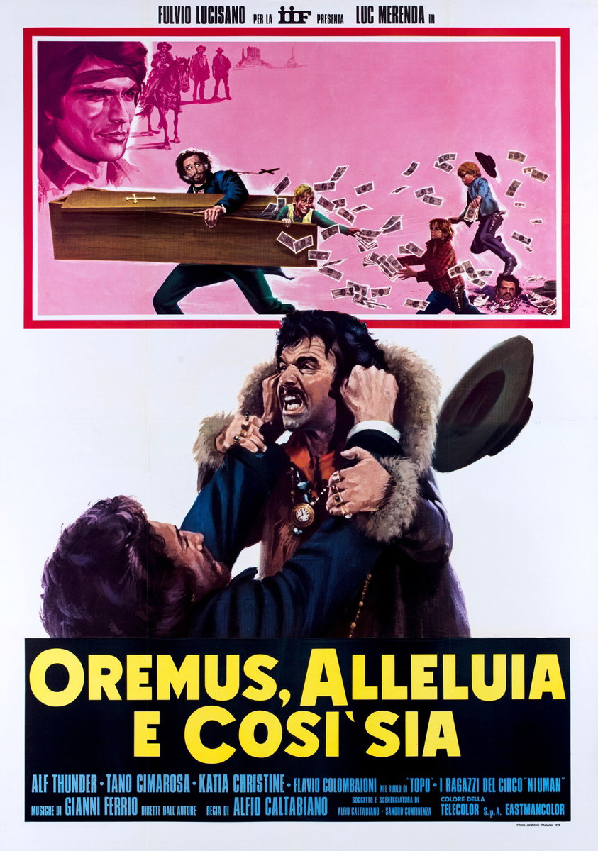 Poster 2 for the film They Still Call Me Amen (1973), painted by Lorenzo Nistri (Enzo)