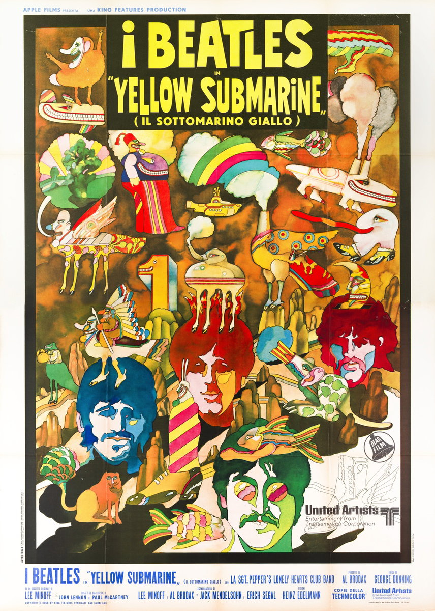 Yellow Submarine - Il sottomarino giallo - Manifesto 2