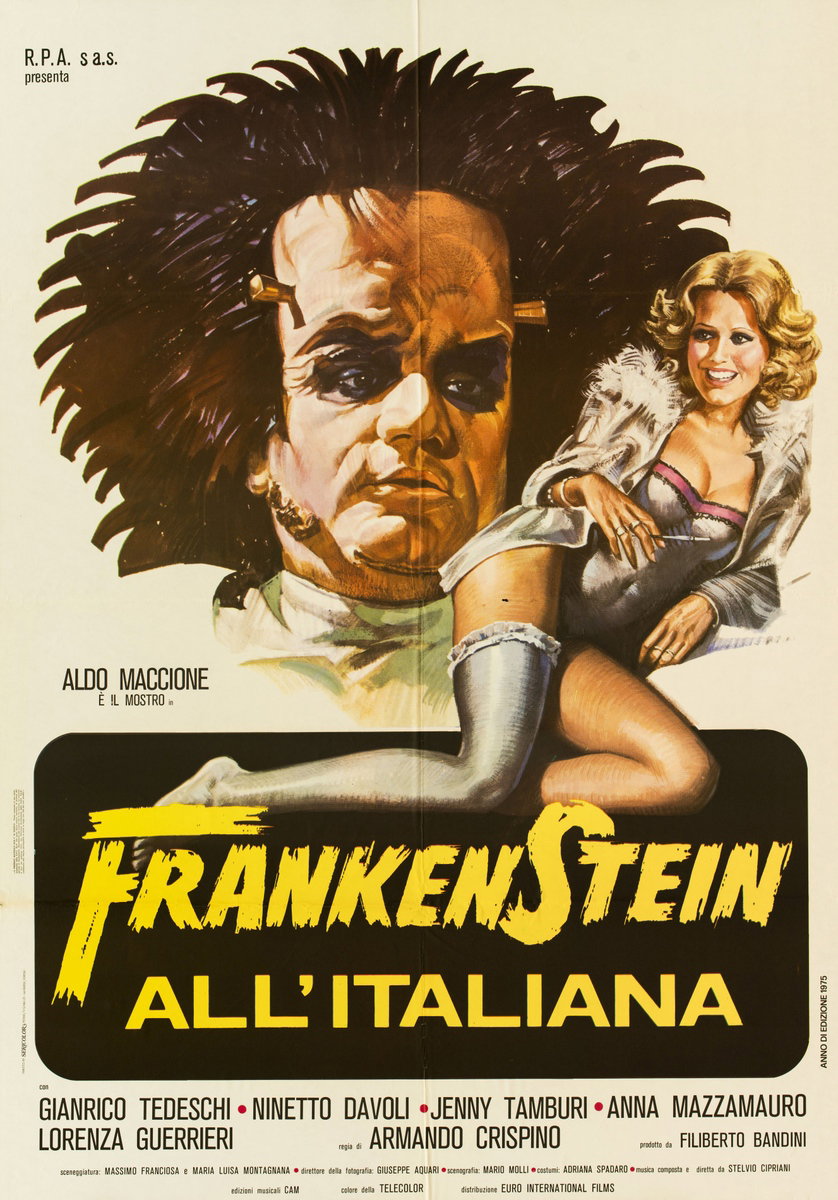 Manifesto 3 per il film Frankenstein all'italiana (1975)