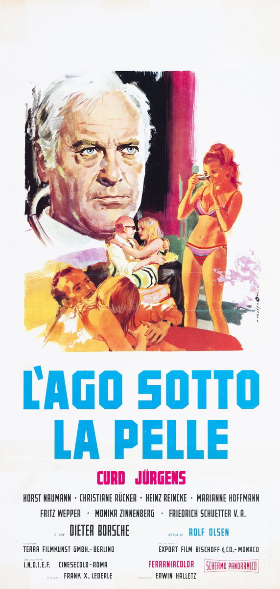 Locandina 2 per il film L'ago sotto la pelle (1968), dipinto da Angelo Cesselon