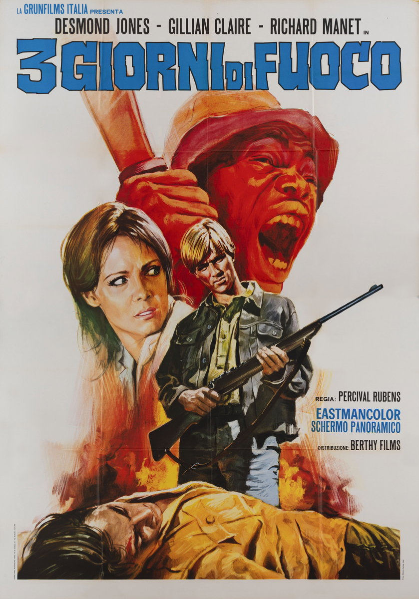Manifesto 2 per il film Tre giorni di fuoco (1977)