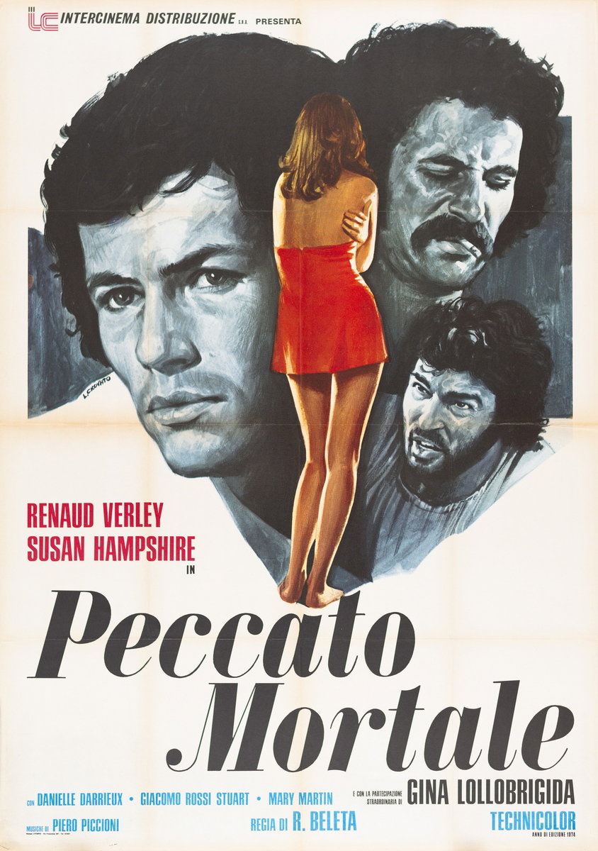 Poster 2 for the film The Lonely Woman (1973), painted by Luciano Crovato