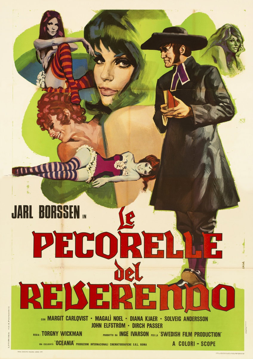 Poster 2 for the film The Lustful Vicar (1970), painted by Piero Ermanno Iaia