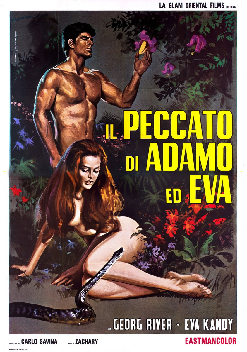 Poster 2 for the film Il peccato di Adamo ed Eva (1965), painted by Mario Piovano