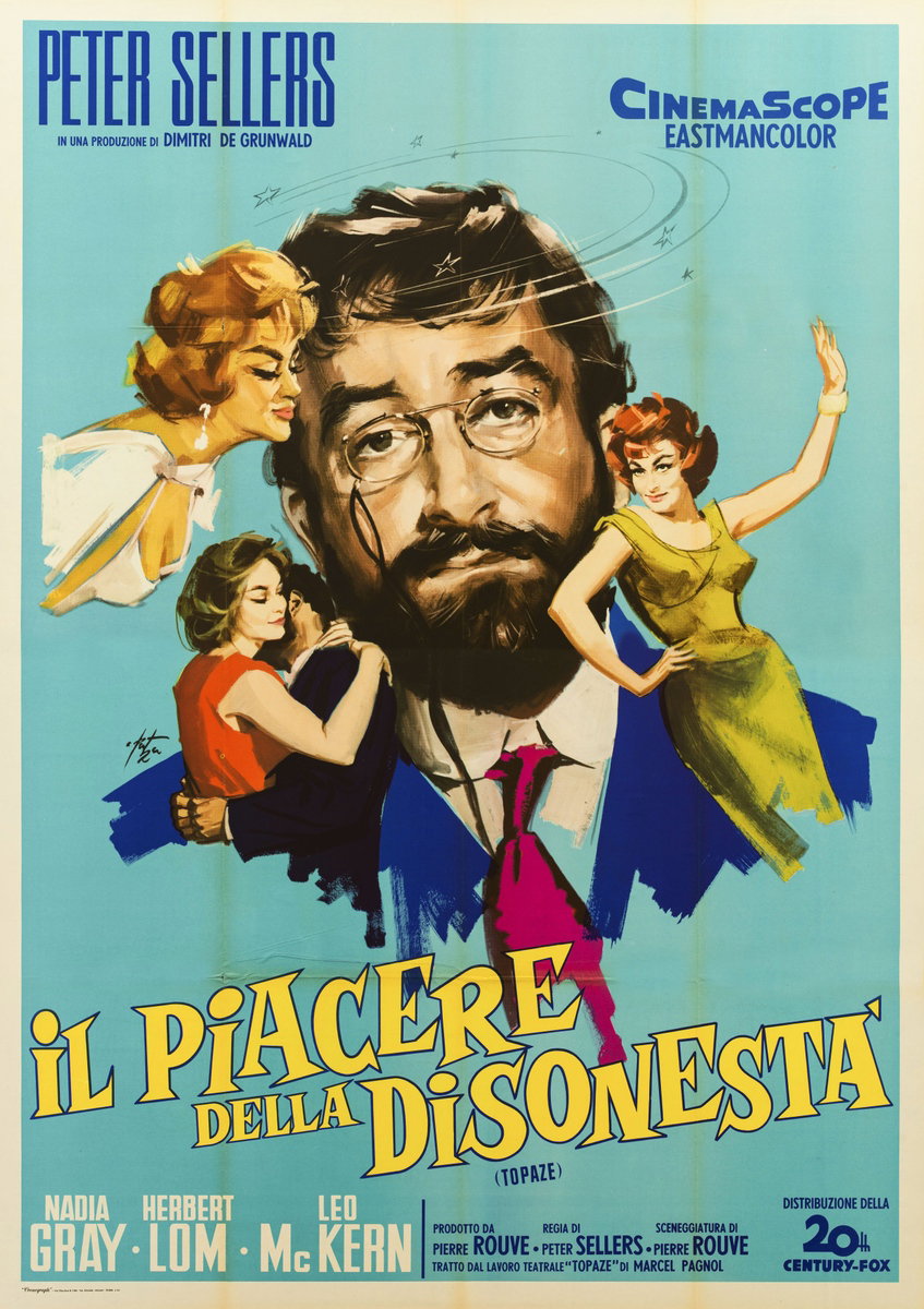 Poster 2 for the film Mr. Topaze (1961), painted by Arnaldo Putzu