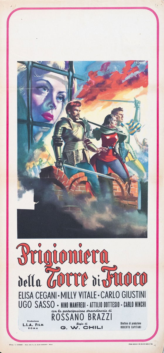 La prigioniera della torre di fuoco - Locandina 1