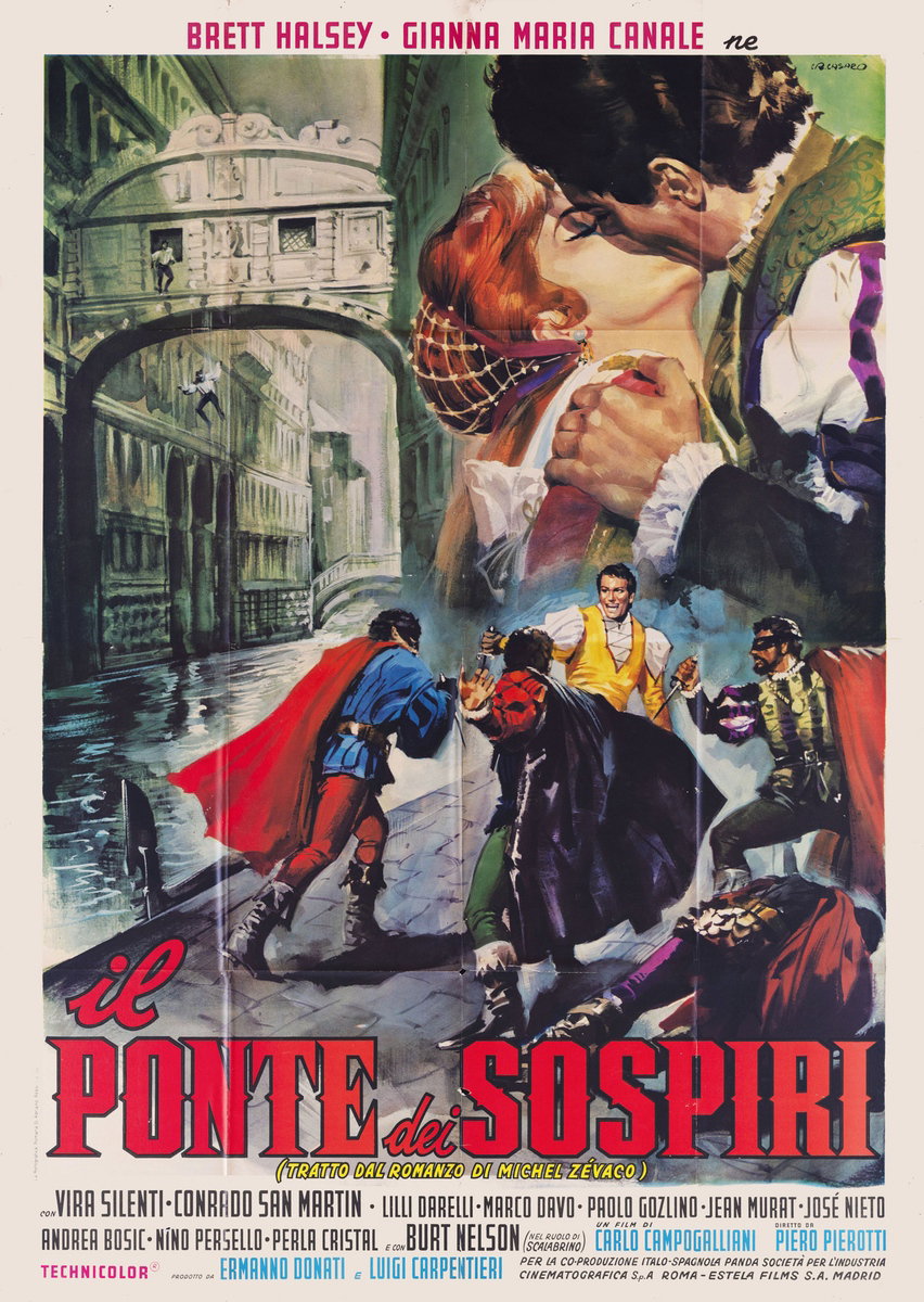 Manifesto 2 per il film Il ponte dei sospiri (1964), dipinto da Renato Casaro (Renè)