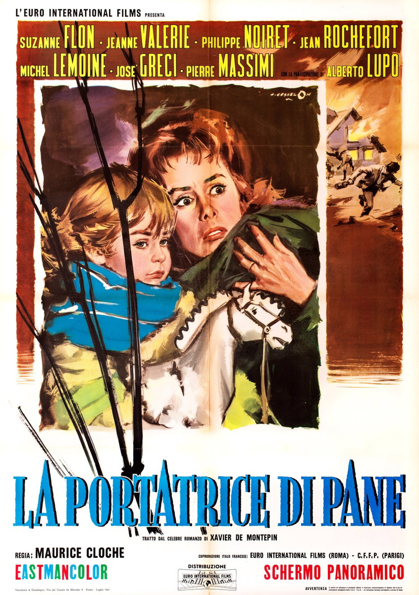 Poster 4 for the film La portatrice di pane (1963), painted by Angelo Cesselon