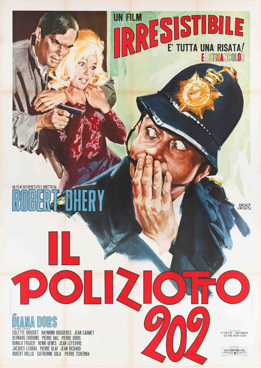 Poster 2 for the film The Counterfeit Constable (1964), painted by Roberto De Seta (Bob)
