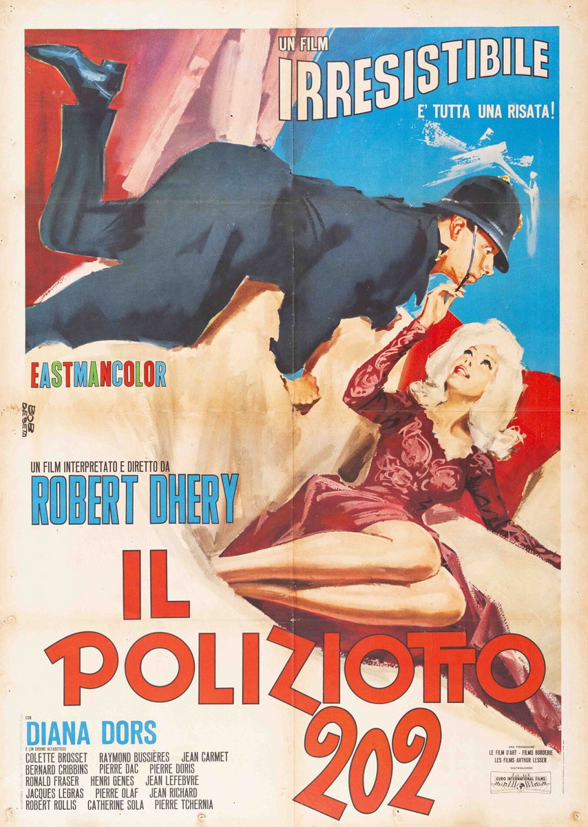 Poster 3 for the film The Counterfeit Constable (1964), painted by Roberto De Seta (Bob)