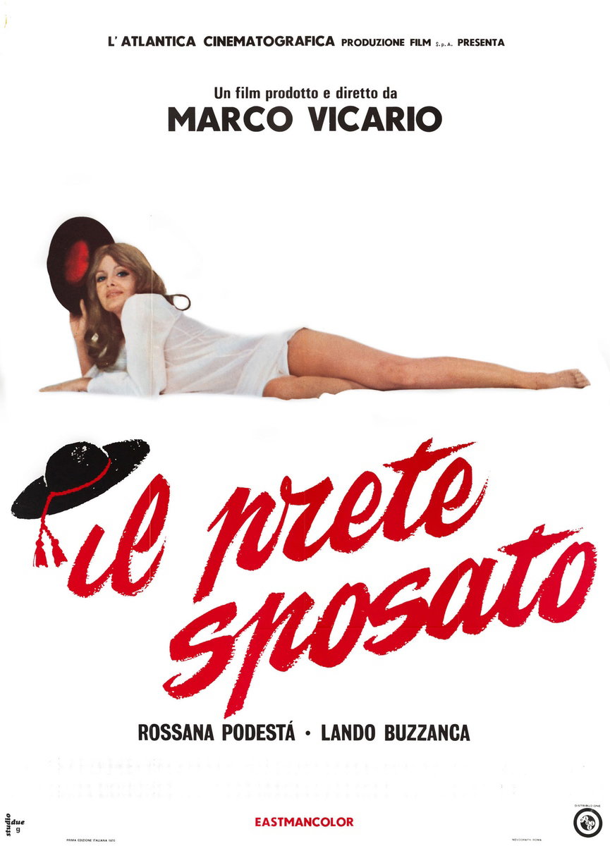 Manifesto 3 per il film Il prete sposato (1970), dipinto da Studio 2G