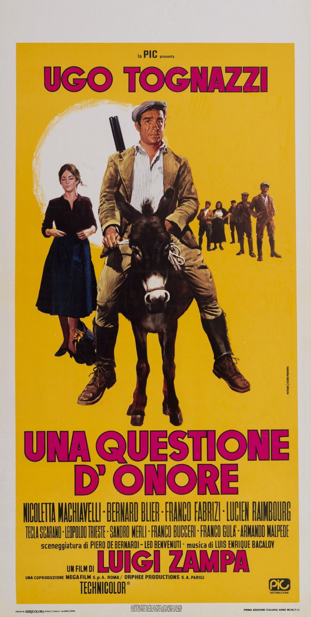 Locandina 2 per il film Una questione d'onore (1966), dipinto da Mario Piovano