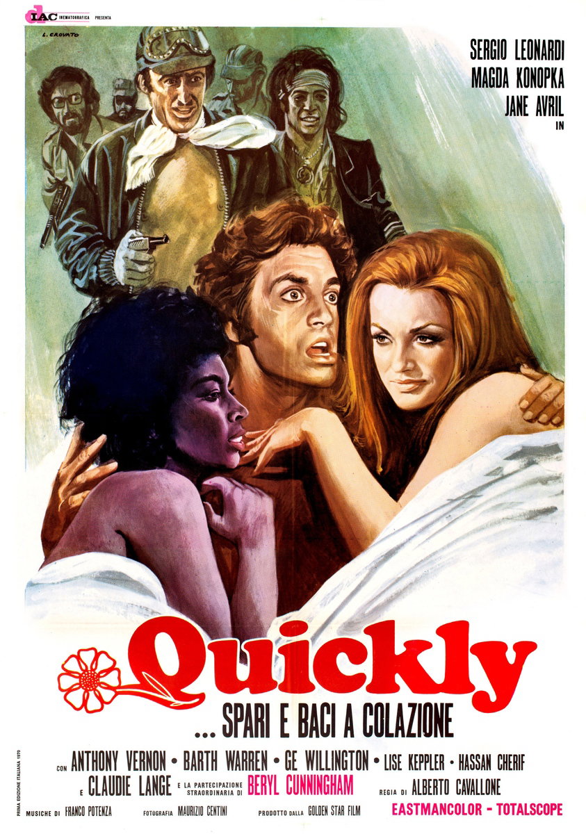 Poster 2 for the film Quickly (1974), painted by Luciano Crovato