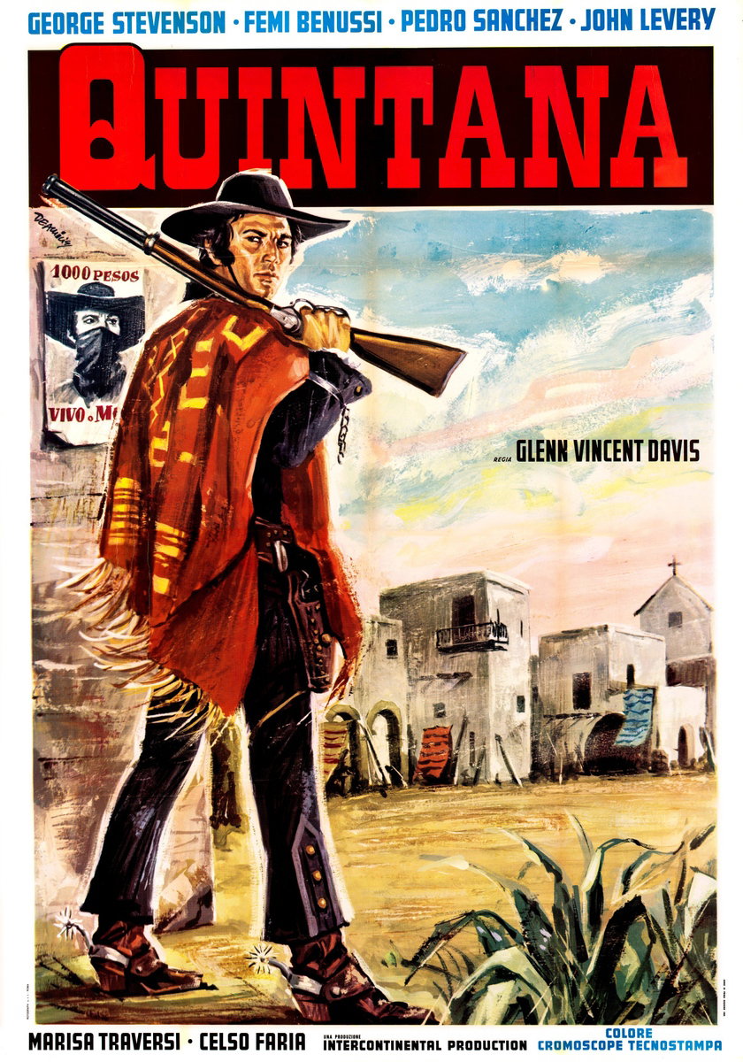 Manifesto 2 per il film Quintana (1969), dipinto da Arnaldo De Amicis (Aldo)