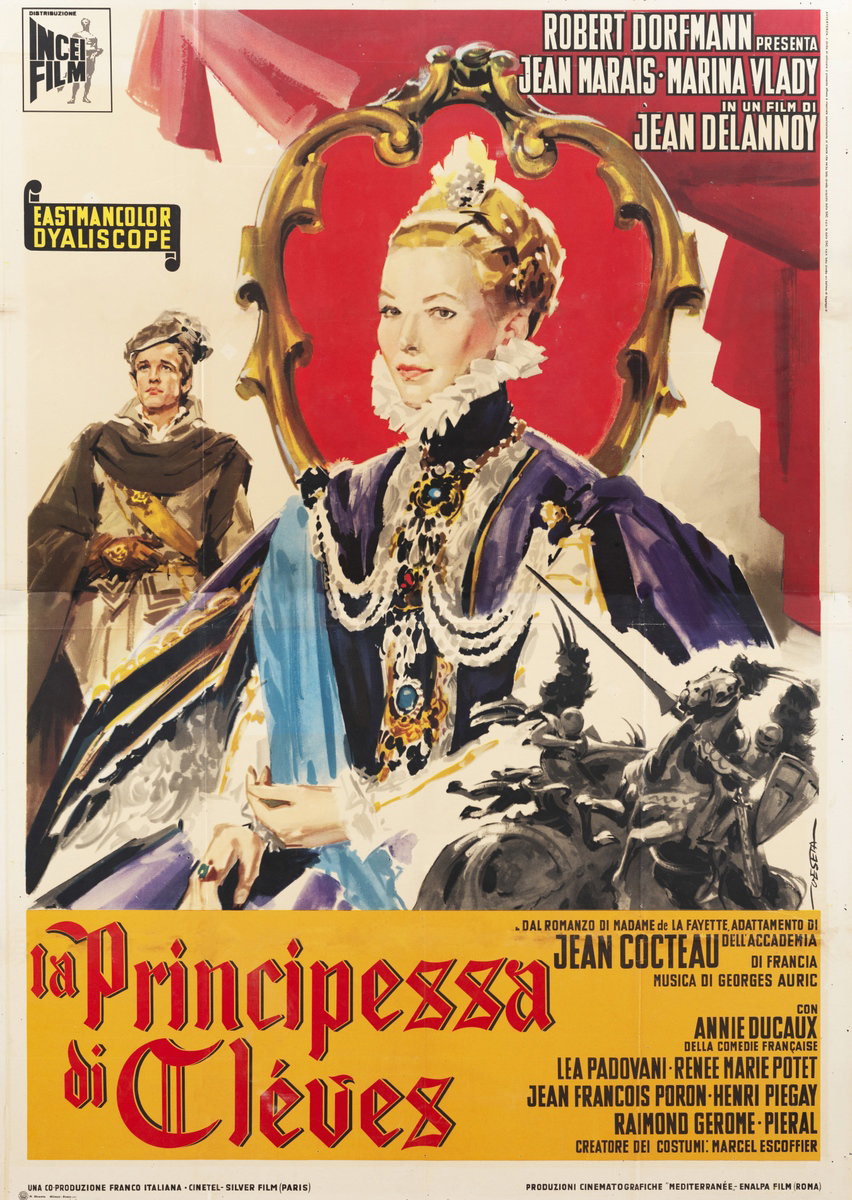 Manifesto 2 per il film La principessa di Cleves (1961), dipinto da Enrico De Seta